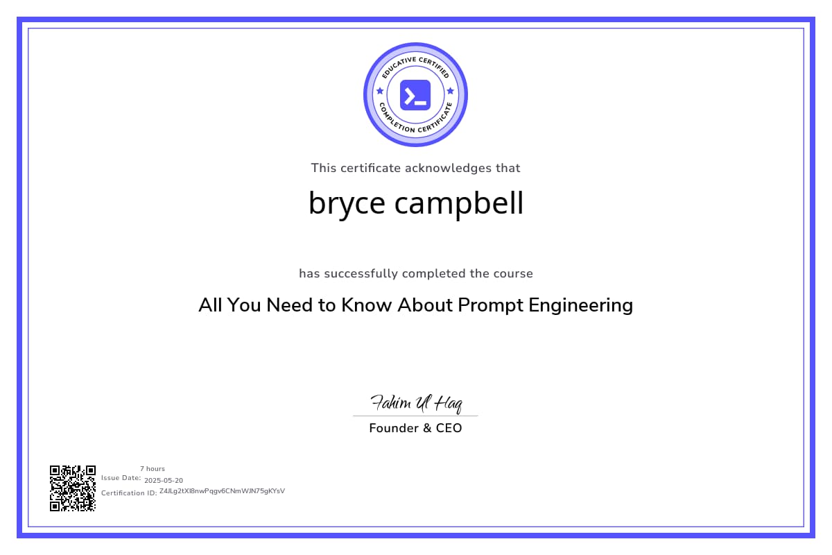 Course Certificate