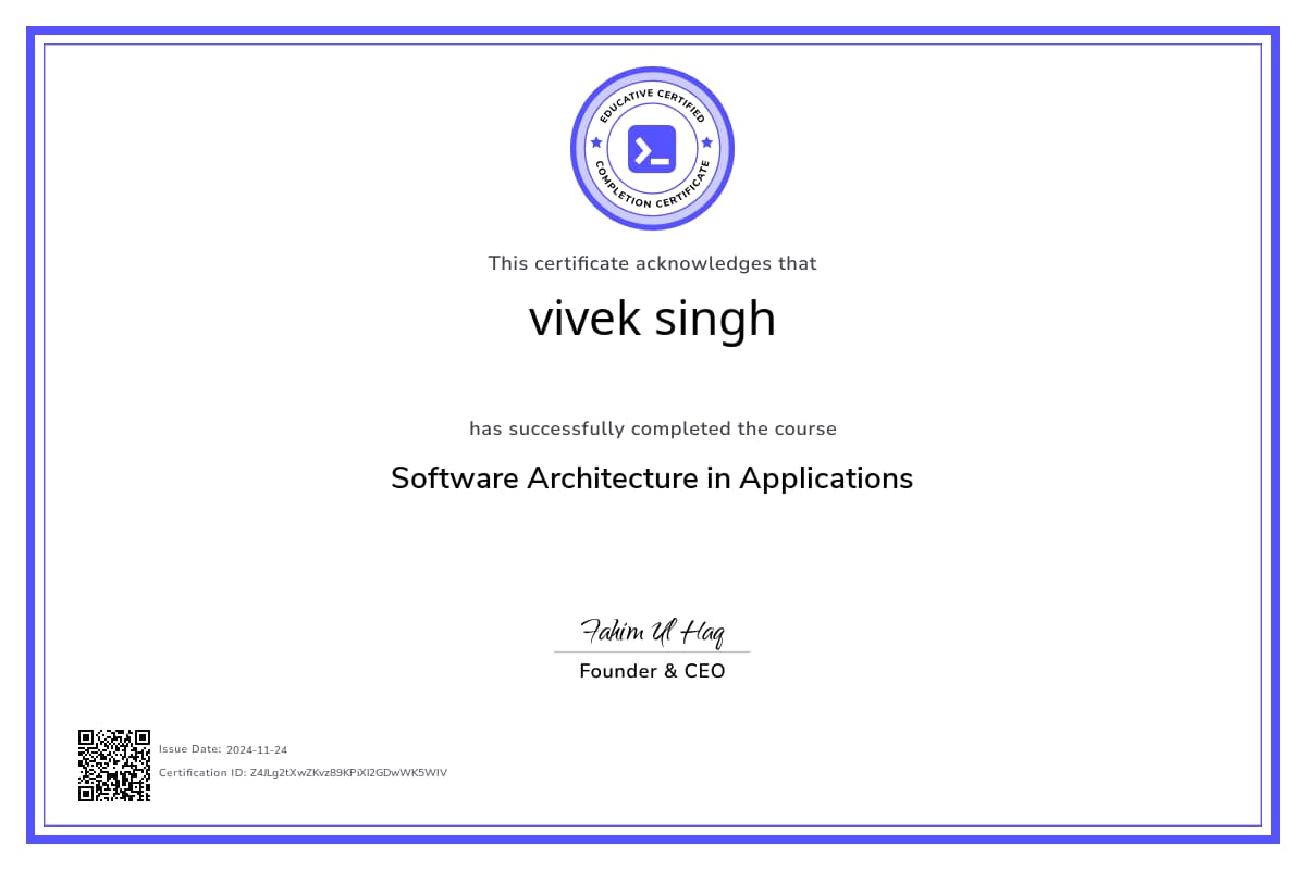 Course Certificate