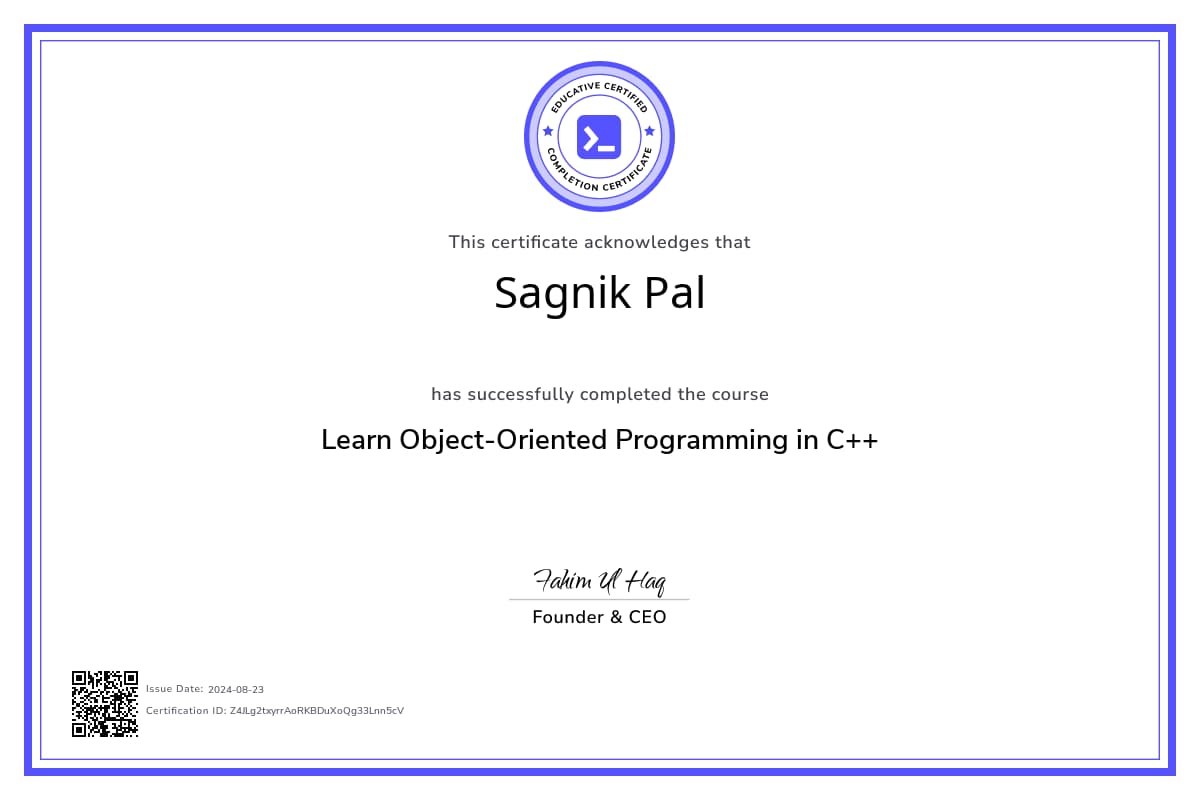 Course Certificate