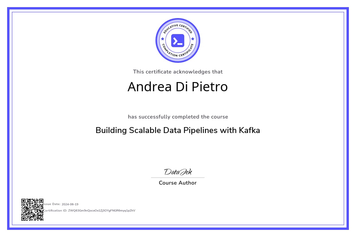 Course Certificate