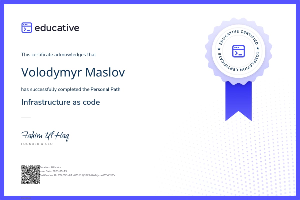Personalized Path Certificate