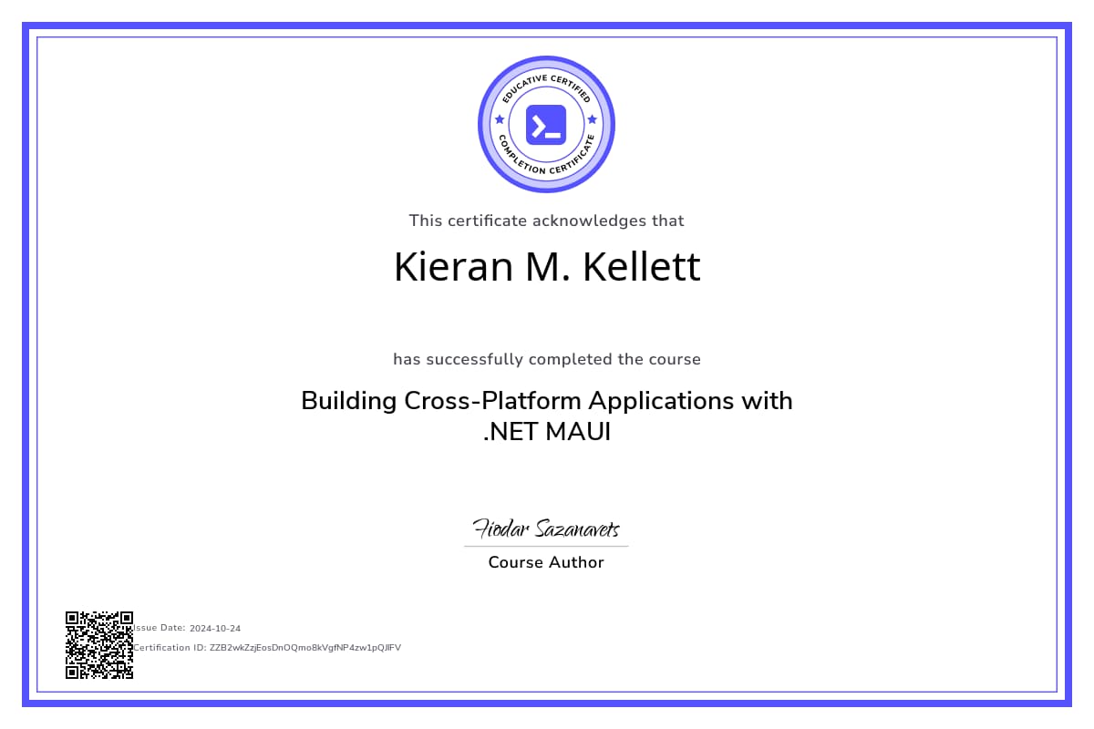 Course Certificate