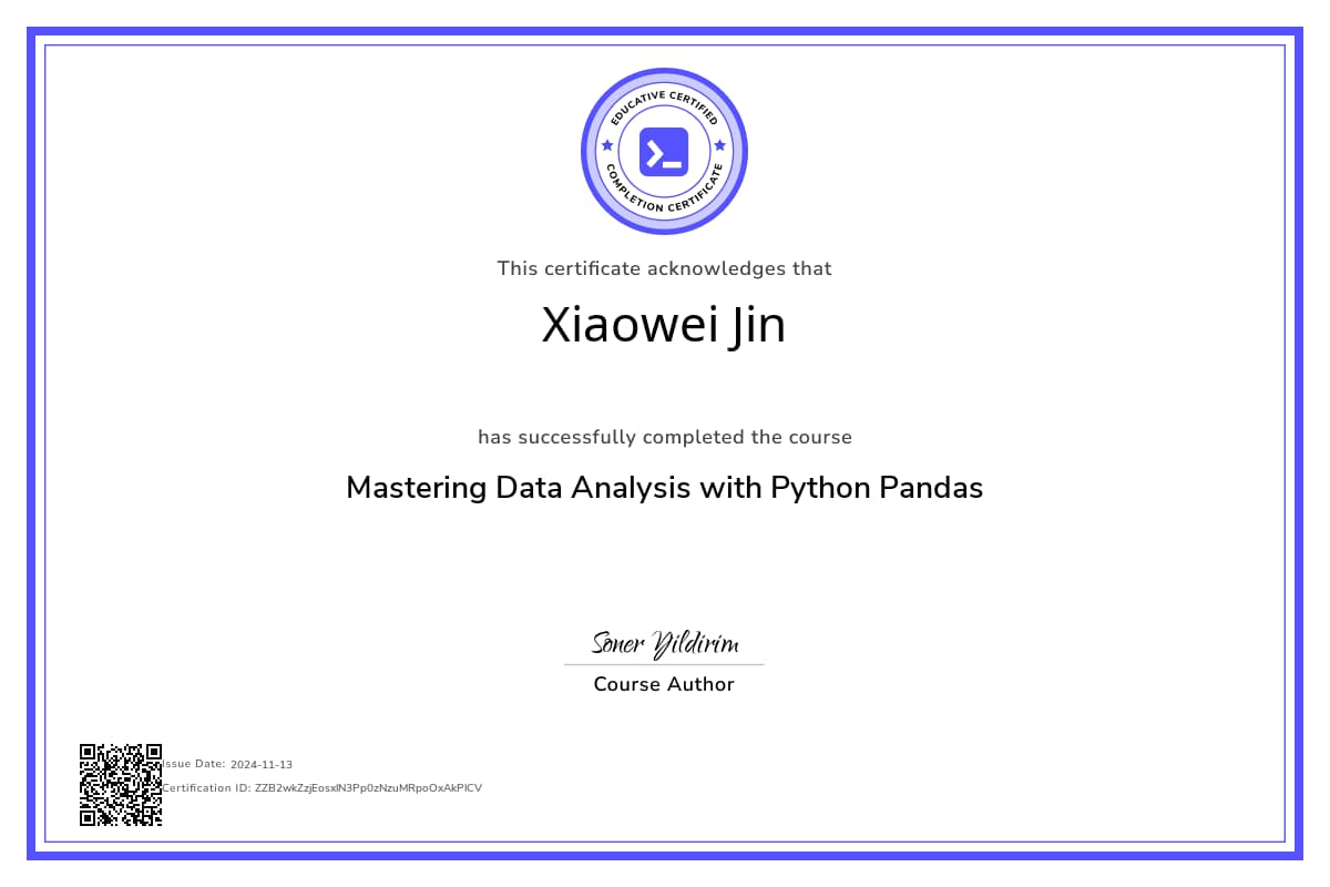 Course Certificate