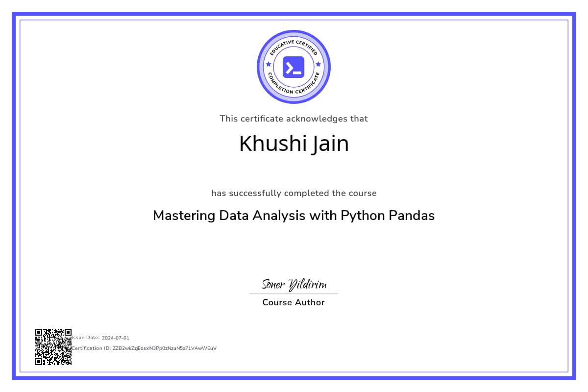 Course Certificate