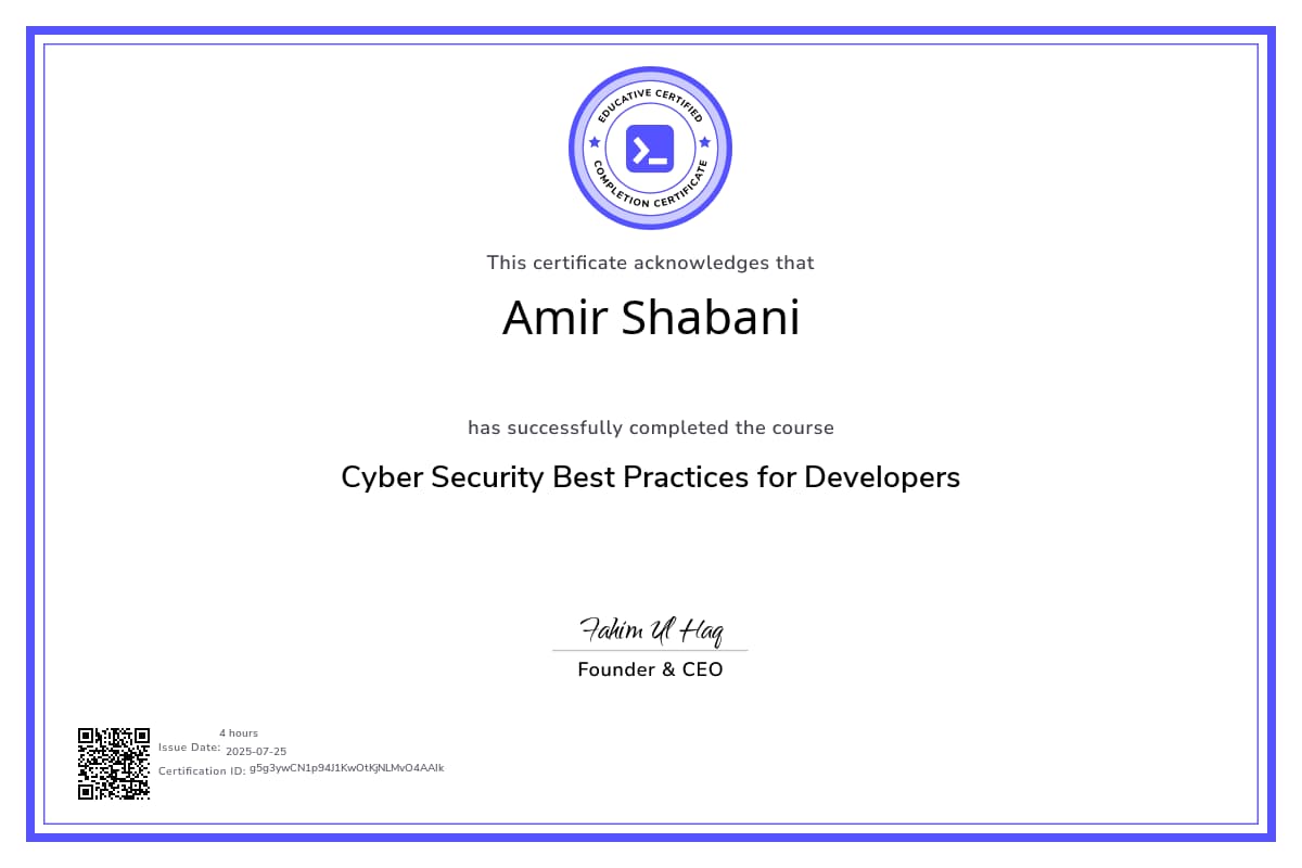 Course Certificate
