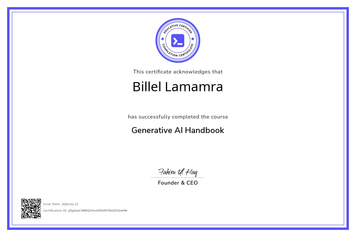 Course Certificate