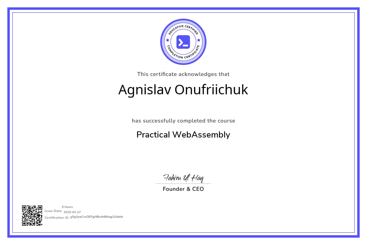 Course Certificate