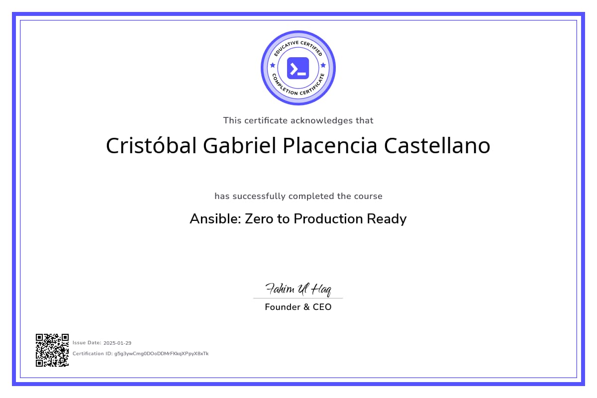 Course Certificate