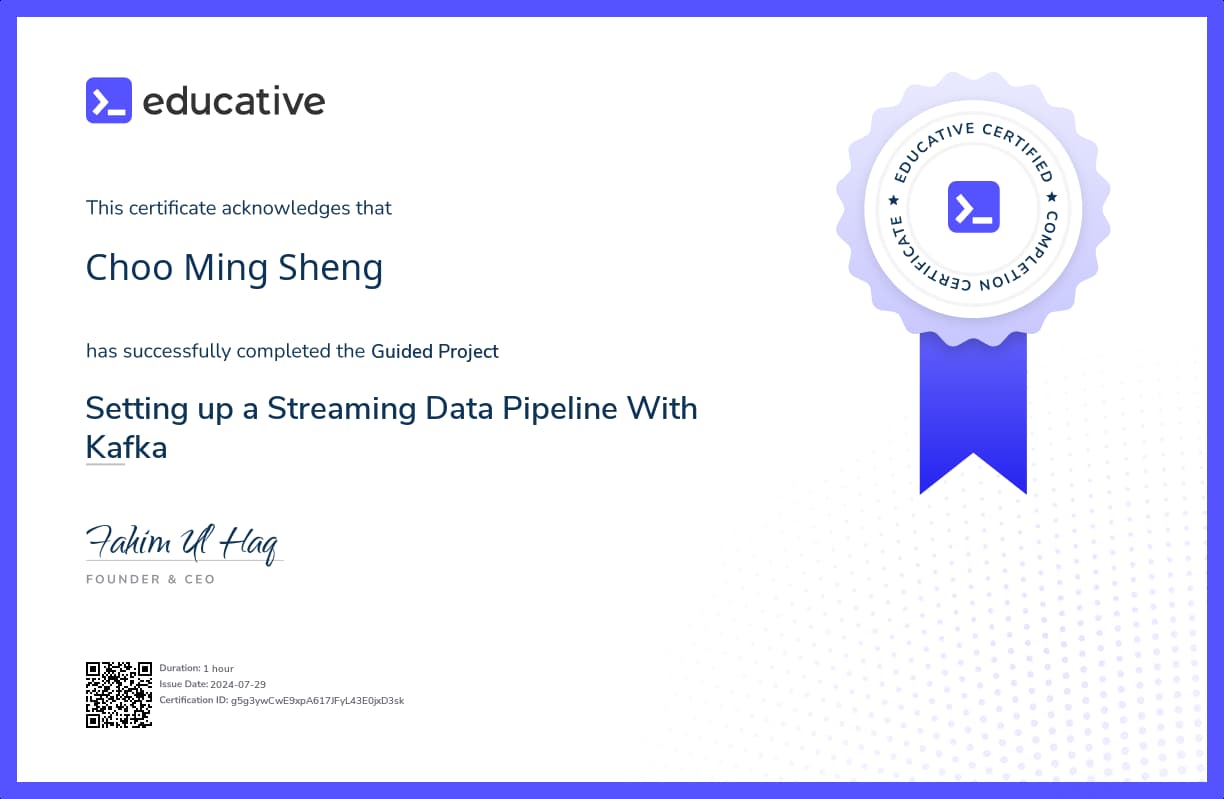Project Certificate