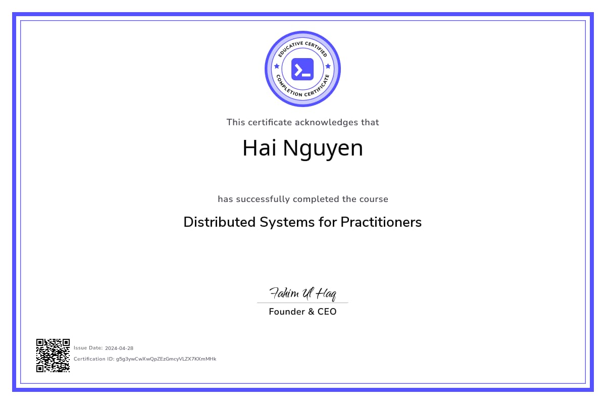 Course Certificate