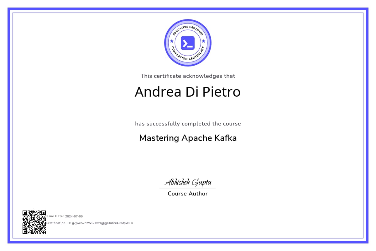 Course Certificate