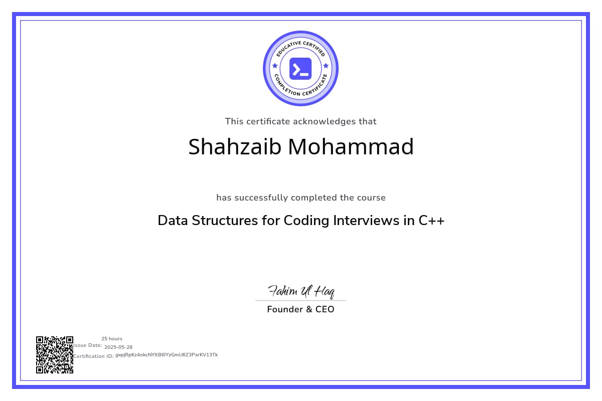 Course Certificate
