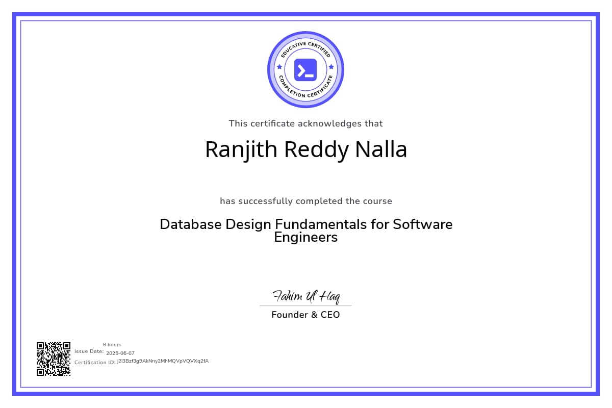 Course Certificate