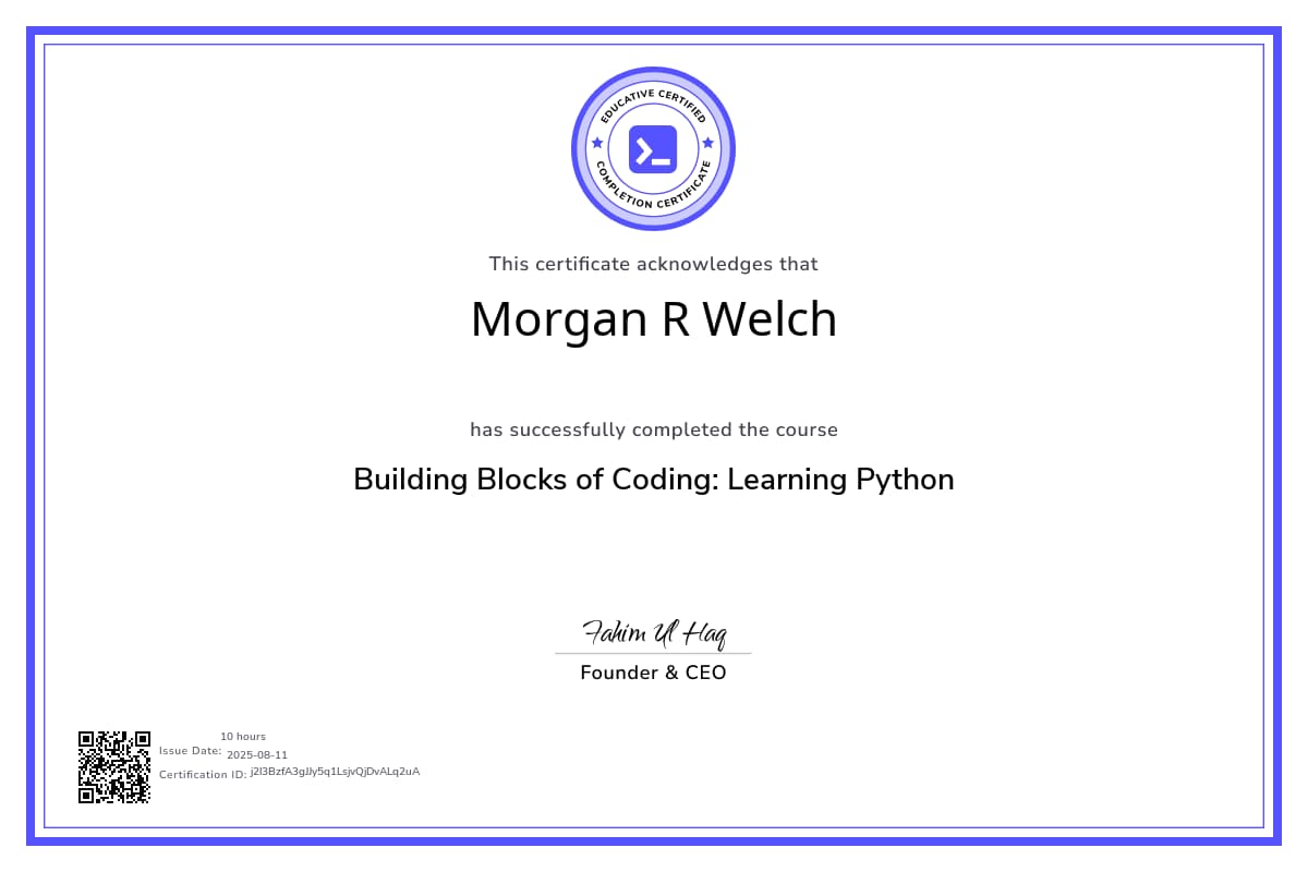 Course Certificate
