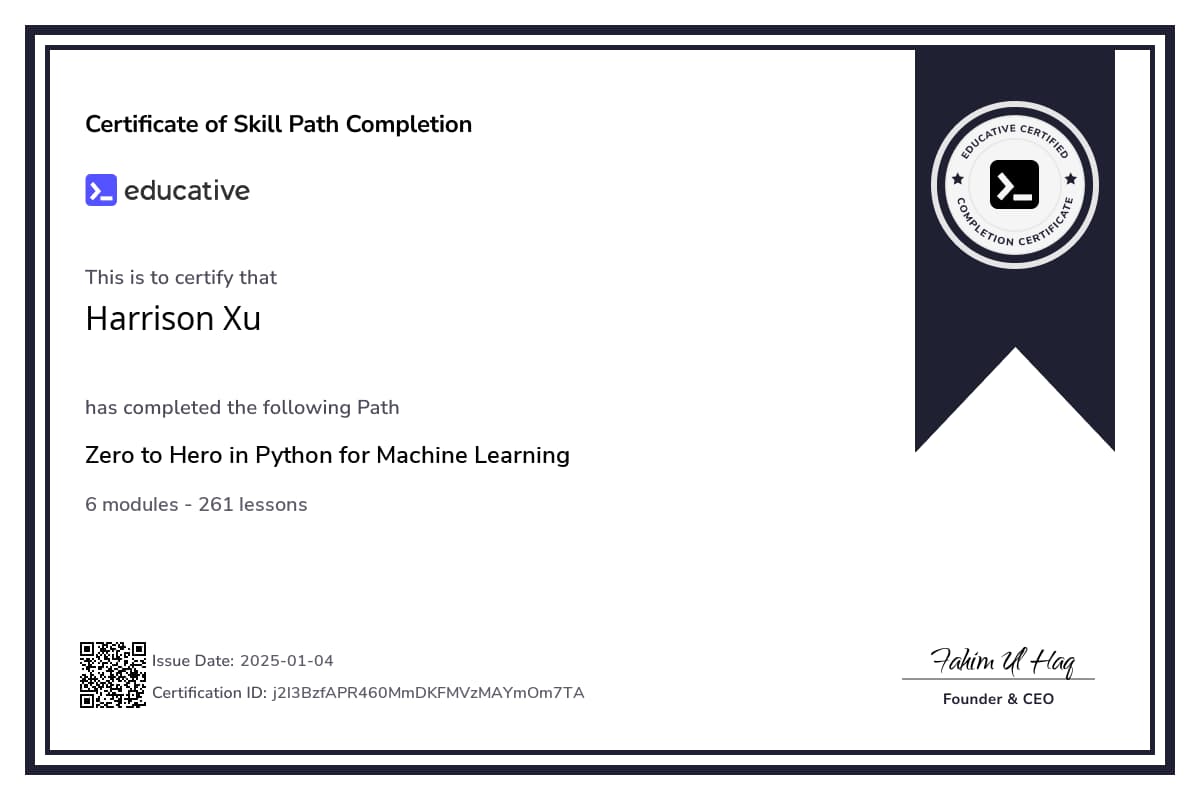 Path Certificate