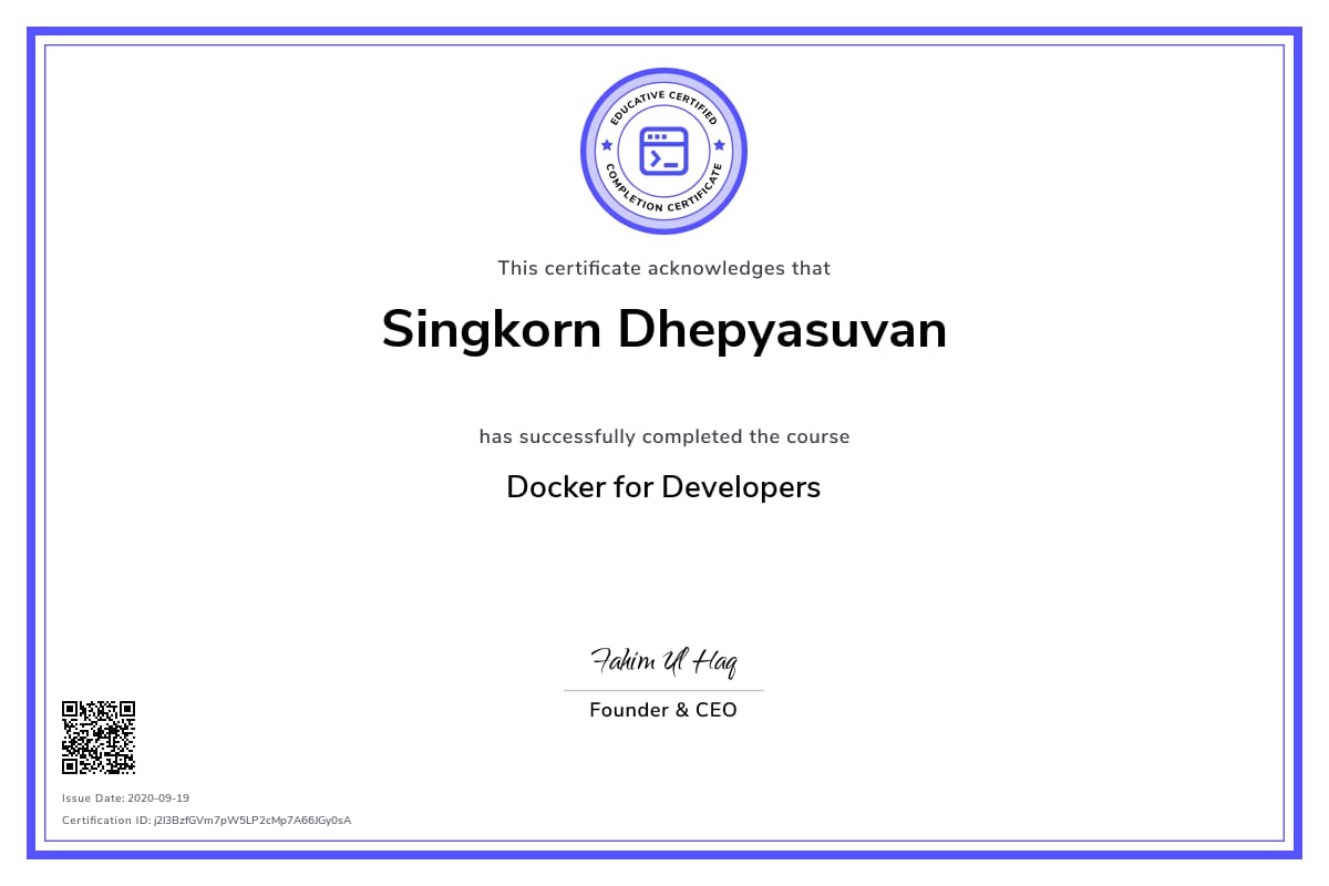 Personalized Path Certificate