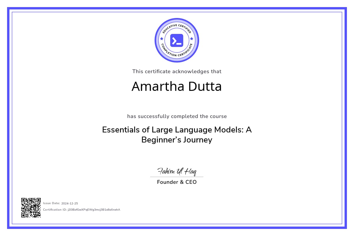 Course Certificate