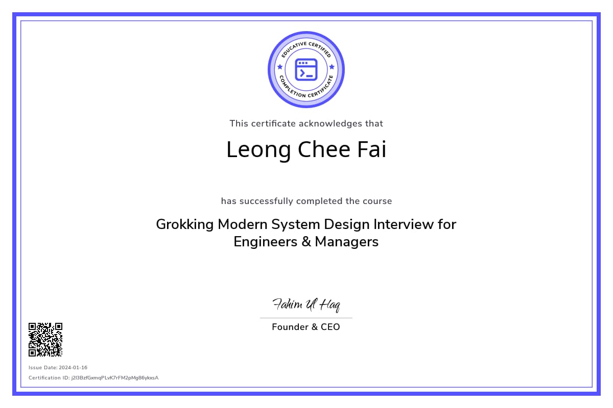Course Certificate