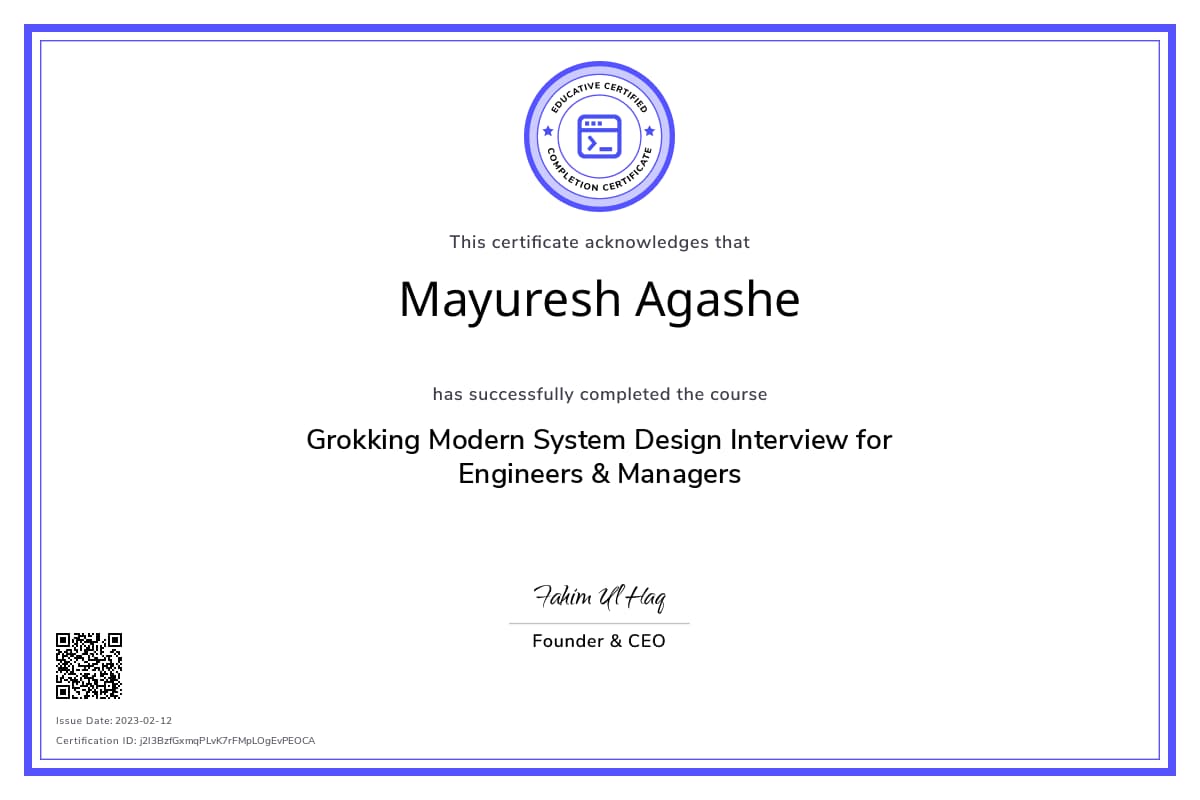 Course Certificate