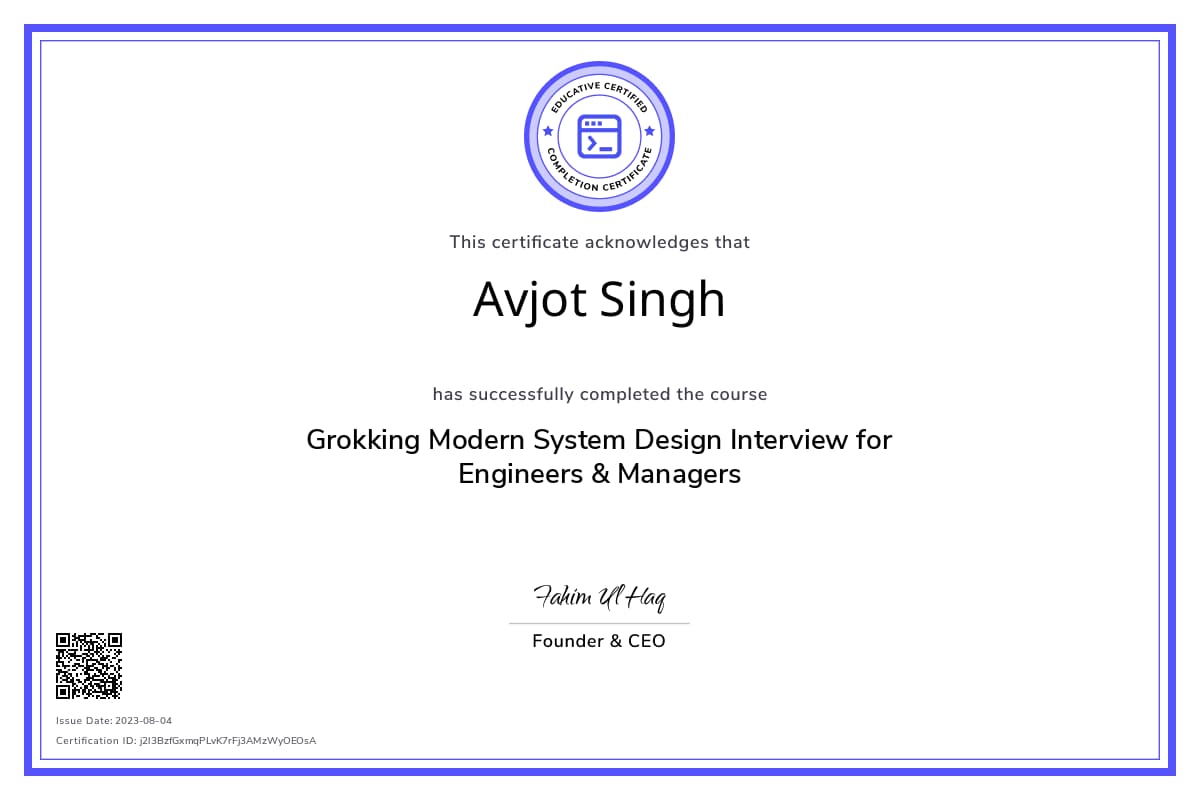 Course Certificate