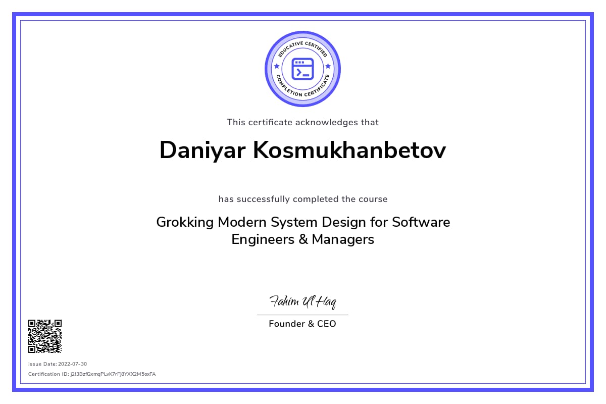 Personalized Path Certificate
