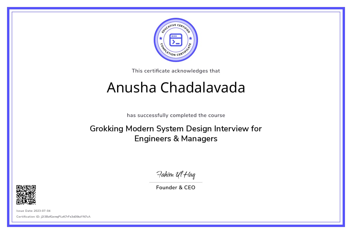 Course Certificate