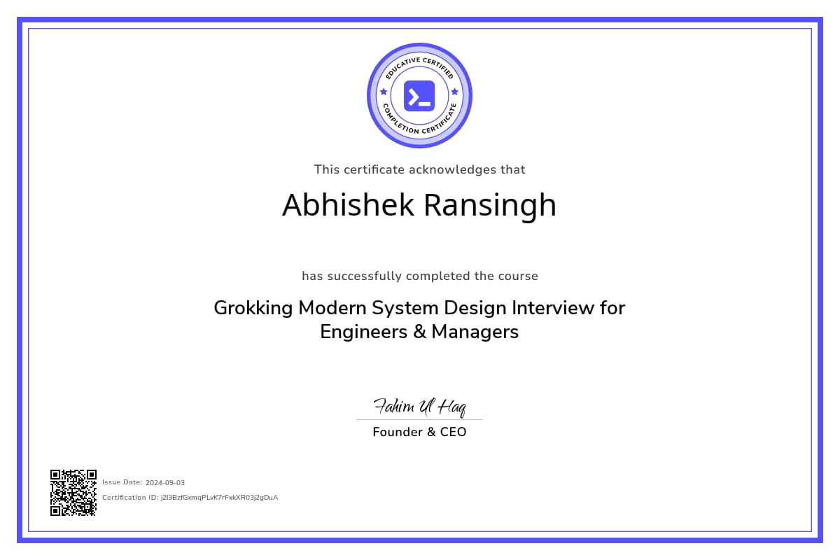 Course Certificate