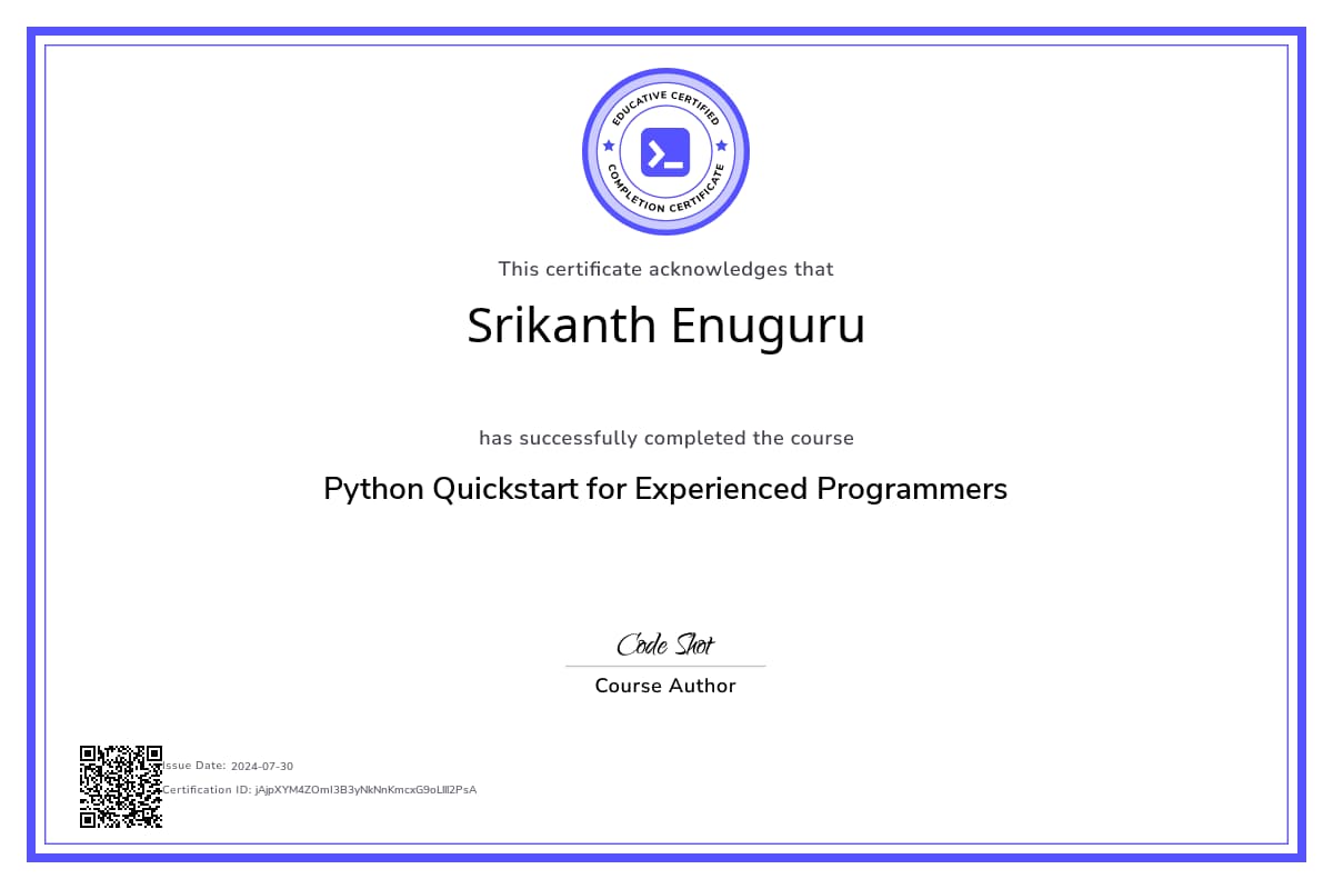 Personalized Path Certificate