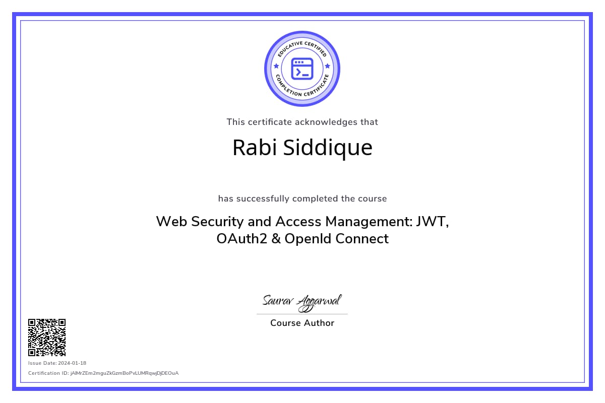 Course Certificate