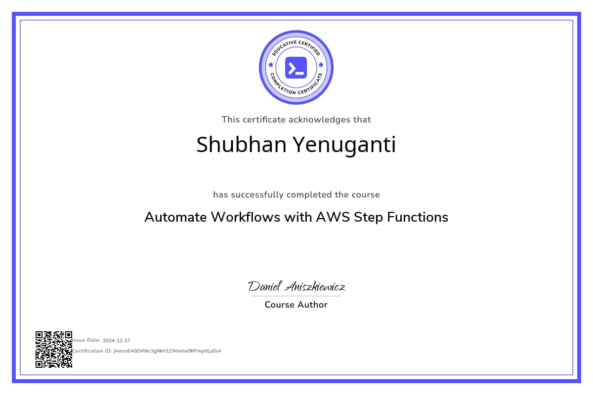 Course Certificate