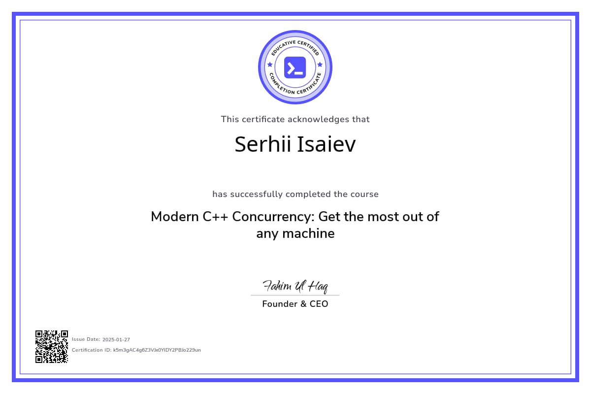 Course Certificate
