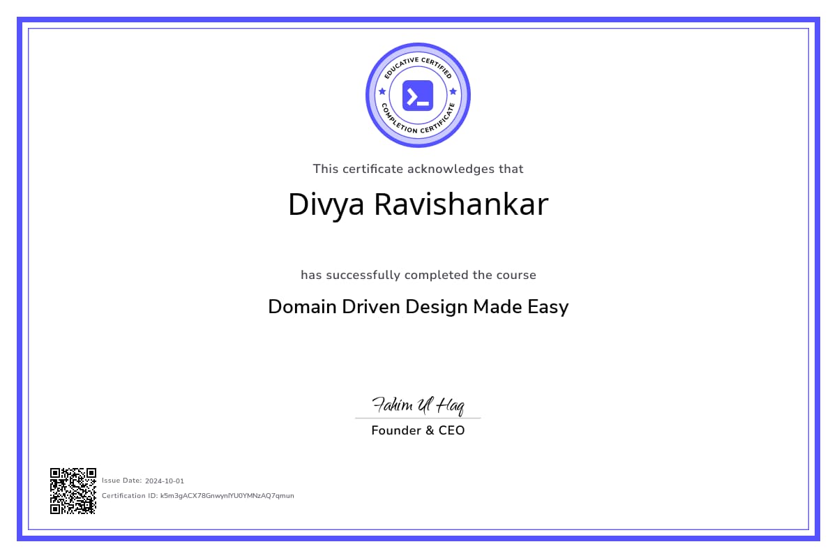 Course Certificate