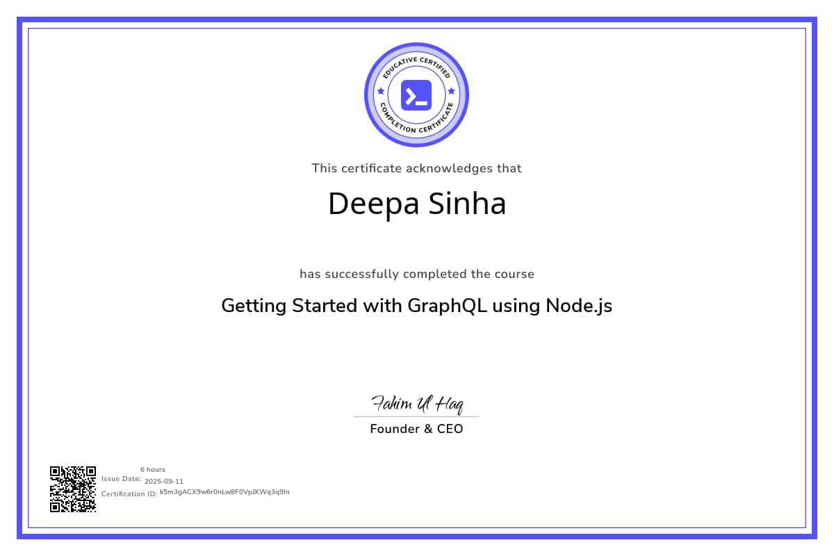 Course Certificate