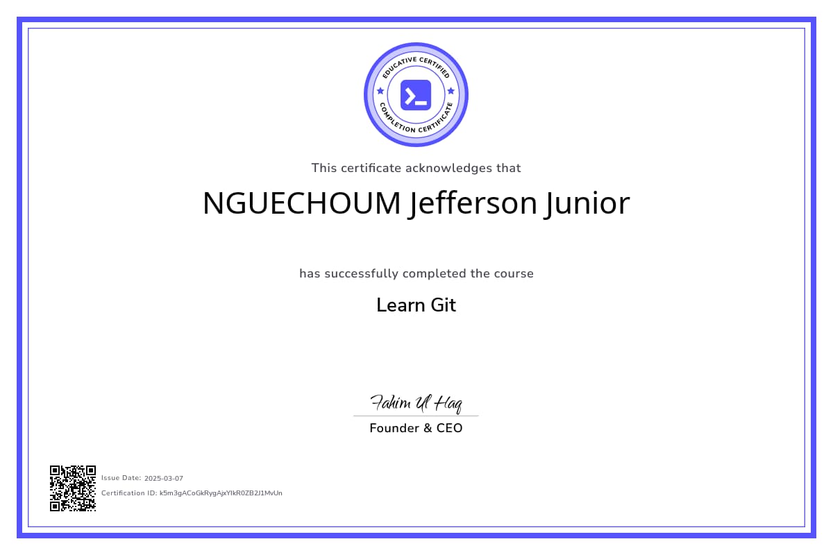 Course Certificate