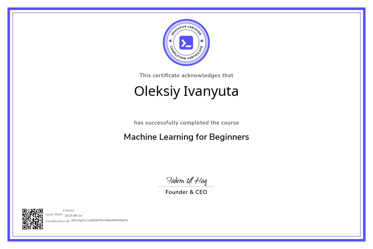Course Certificate