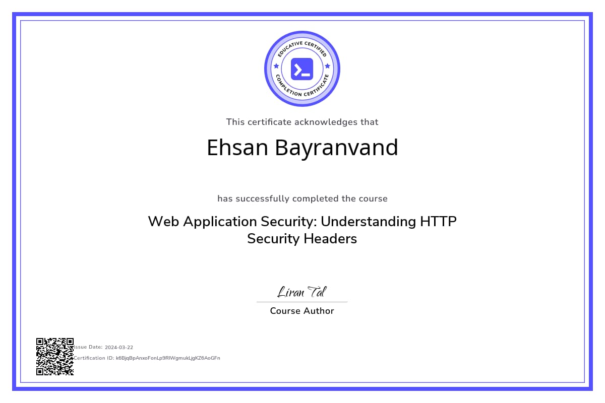 Course Certificate