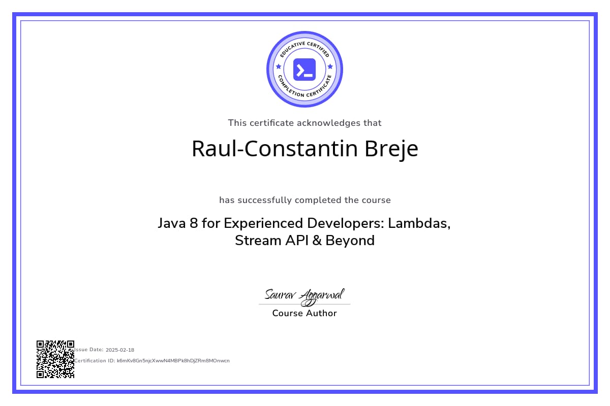 Course Certificate