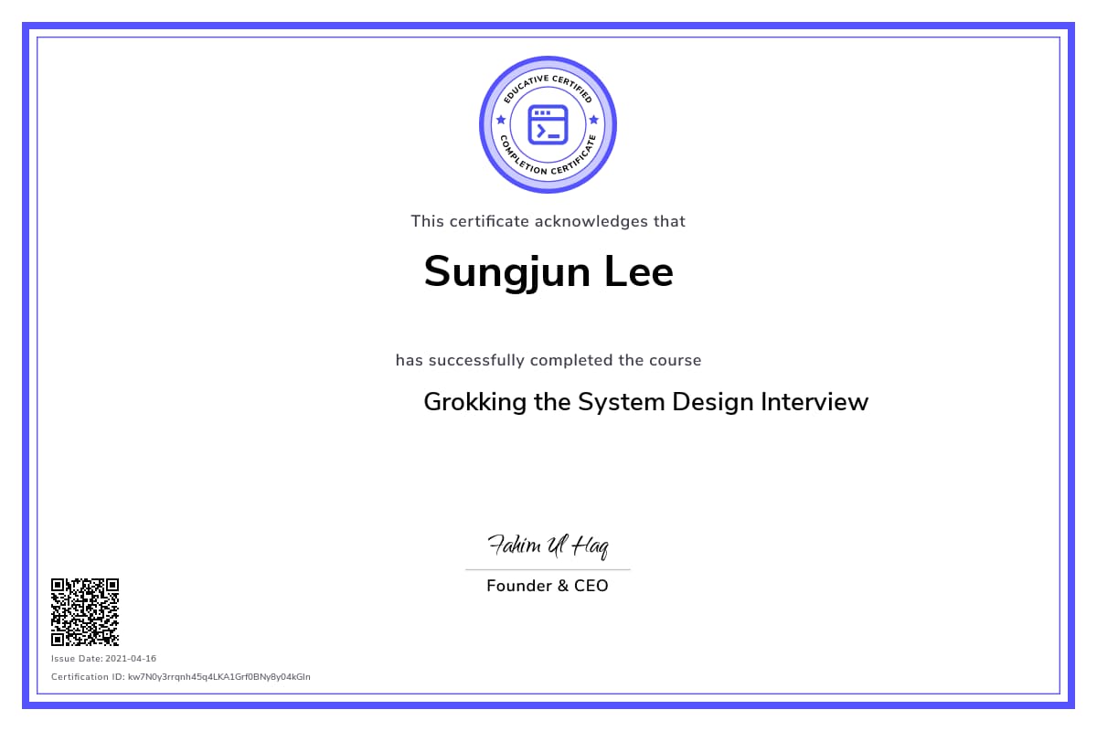 Personalized Path Certificate