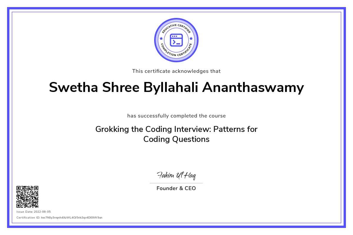 Personalized Path Certificate