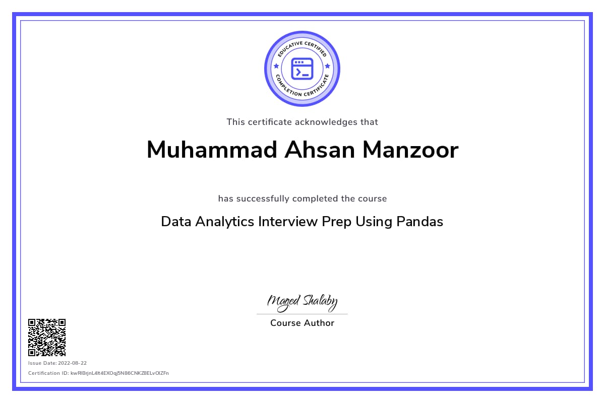 Personalized Path Certificate