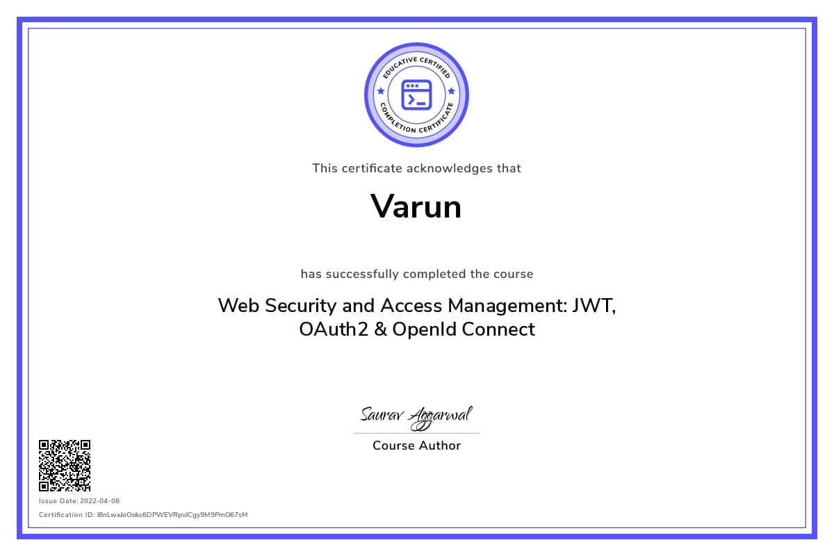 Personalized Path Certificate