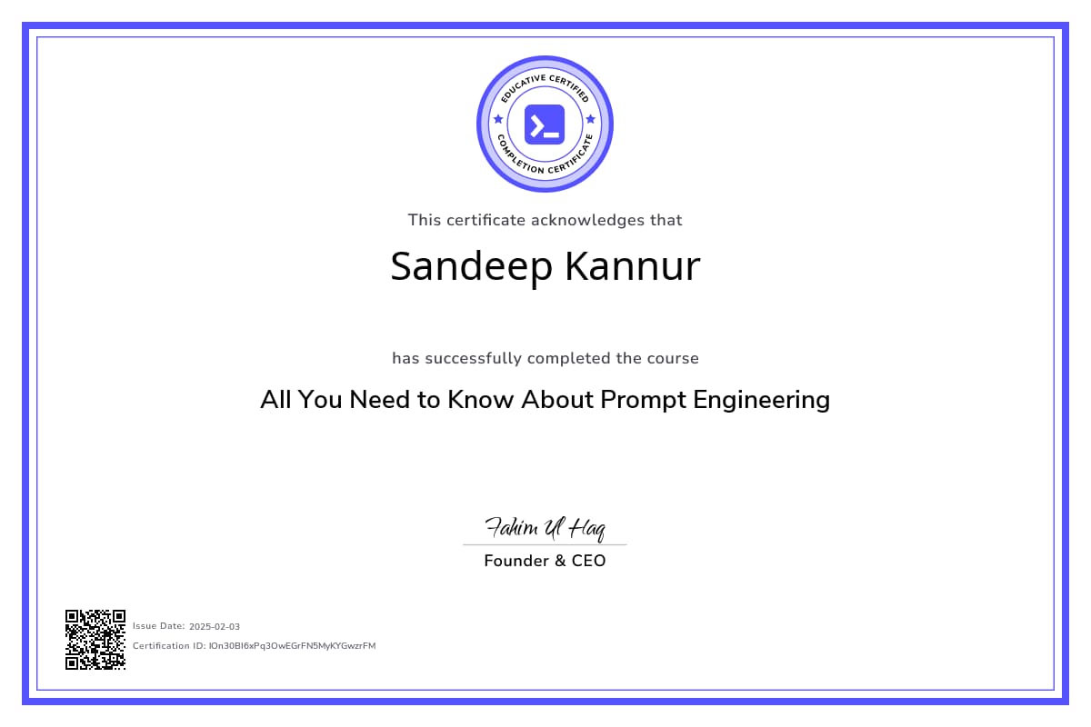 Course Certificate