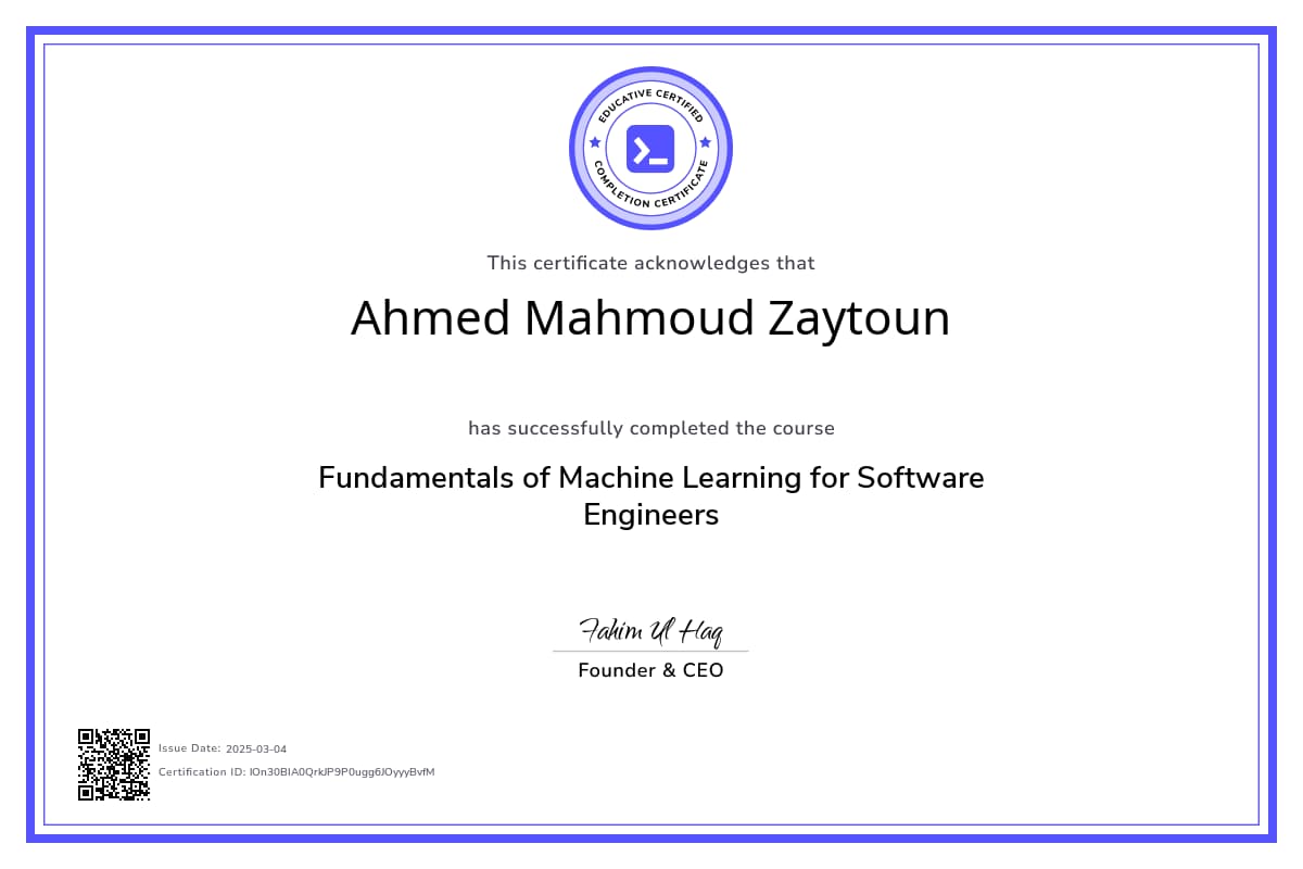 Course Certificate