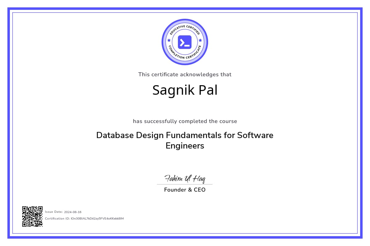 Course Certificate