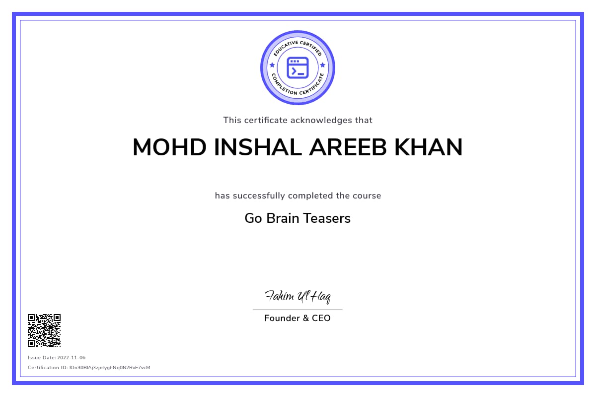 Personalized Path Certificate
