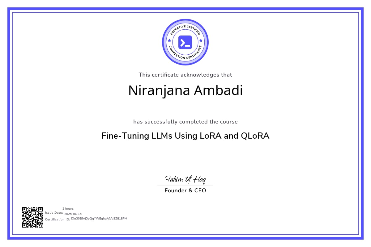 Course Certificate