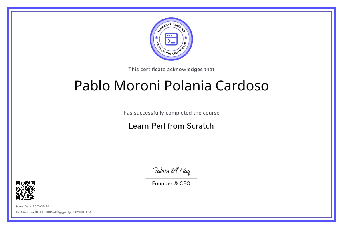 Course Certificate