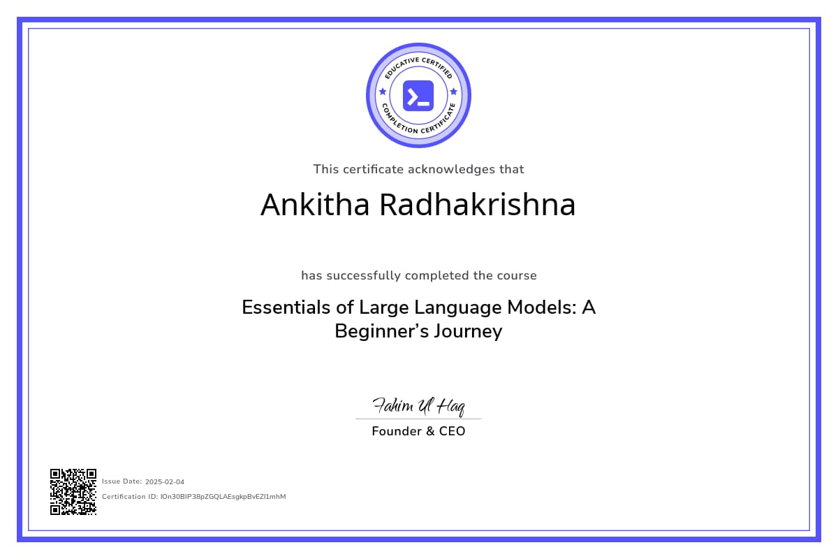 Course Certificate