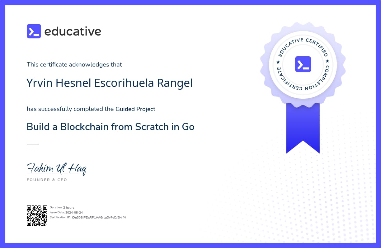Project Certificate