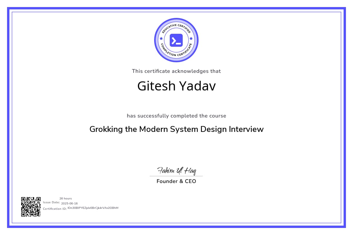 Course Certificate
